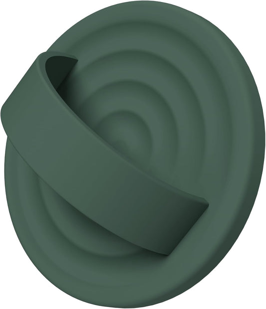 Magnetic Phone Ring Grip Holder, Silicone Finger Loop Grip, Compatible with MasSafe, Back of Phone for iPhone Pro Max/Plus/16/15/15/14/13/12 Series, Alpine Green