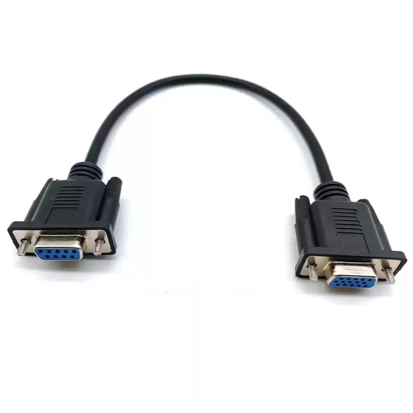 DB9 Female to VGA Female 15Pin Three-Row Signal Transmission Cable, VGA to DB9 Serial RS232 Data Cable for Mutual Transmission of Signals Between 9Pin Video Devices and Computers 3Meter