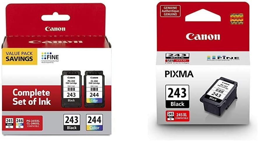 Canon PG-243/ CL-244 Ink Cartridge Multi-Pack | Compatible with Select Pixma Printers