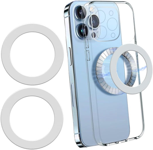 for Magsafe Magnet Sticker 2 Pack,Compatibile with MagSafe Accessories/Charger/Mount/Wallet/Case/Kindle for New iPhone 16/15/14/13/12/11, Pixel 9, Samsung Galaxy Z Fold/Z Flip/S and More