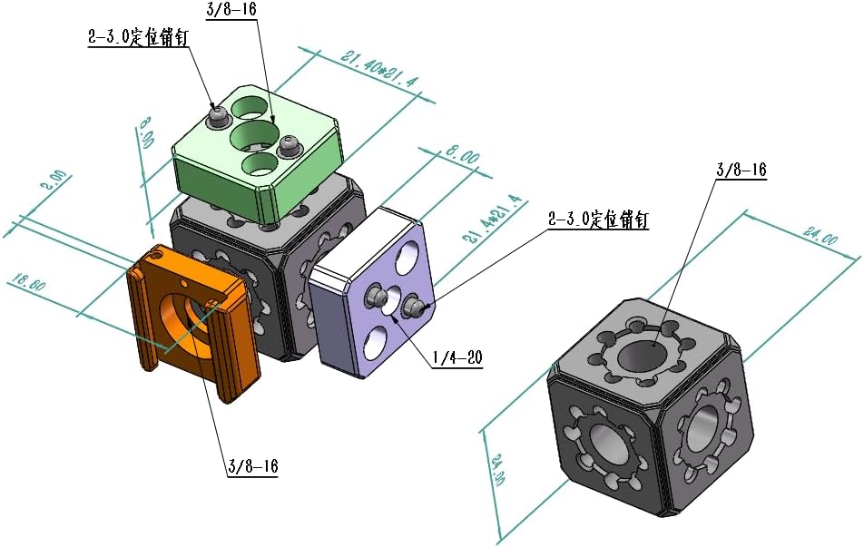 Camera Hot Shoe Extension Bracket Cold Shoe Mounts for Camera Cage Tripod Magic Arm Microphone LED Video Light, Shoe Mount Holder with 1/4'' 3/8'' Arri Thread and Arri-locating Hole