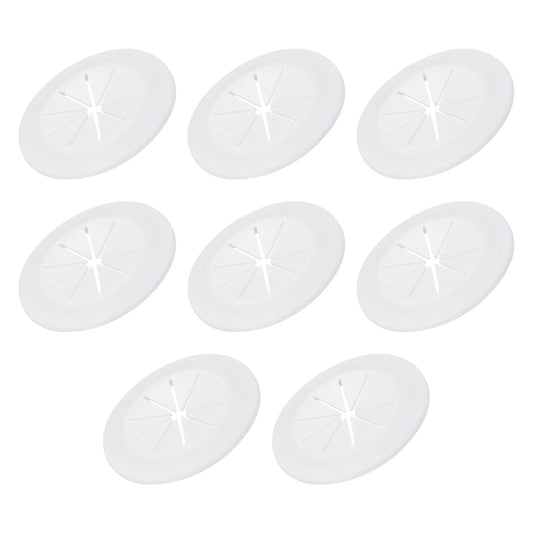 PATIKIL Desk Grommet 1-9/16", 8 Pcs Round Cable Grommet Cord Hole Cover with Adhesive Tape Flexible Table Wire Organizer for Office Home Table Countertop, White