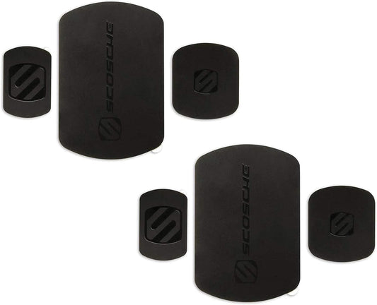 Scosche MRK2PK-UB MagicMount Replacement Metal Plate Kit for Phone, Metal Plates for Magnetic Mount Cell Phone Holder for Car, Universal with All Devices and Phone Case, Black, Pack of 2