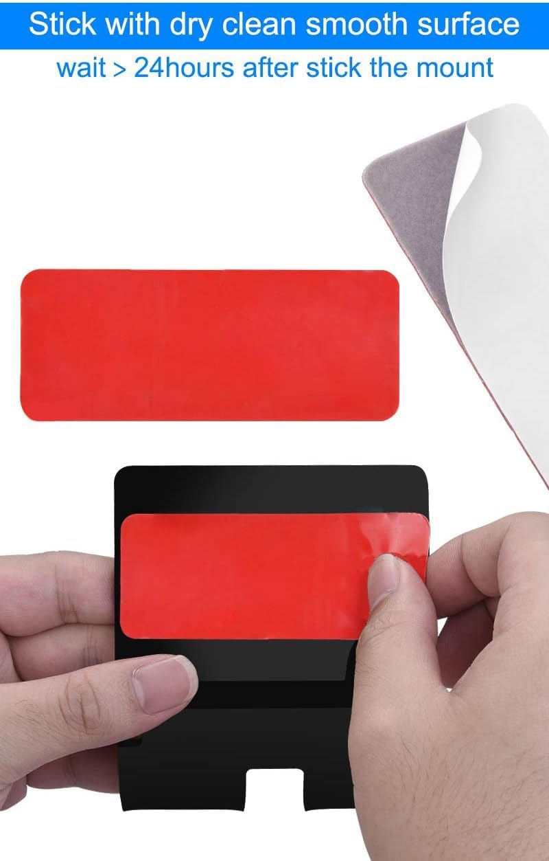 TXEsign Adhesive Wall Phone Holder Mount for Smartphones iPhone External Battery Wall Holder Mount (Black)