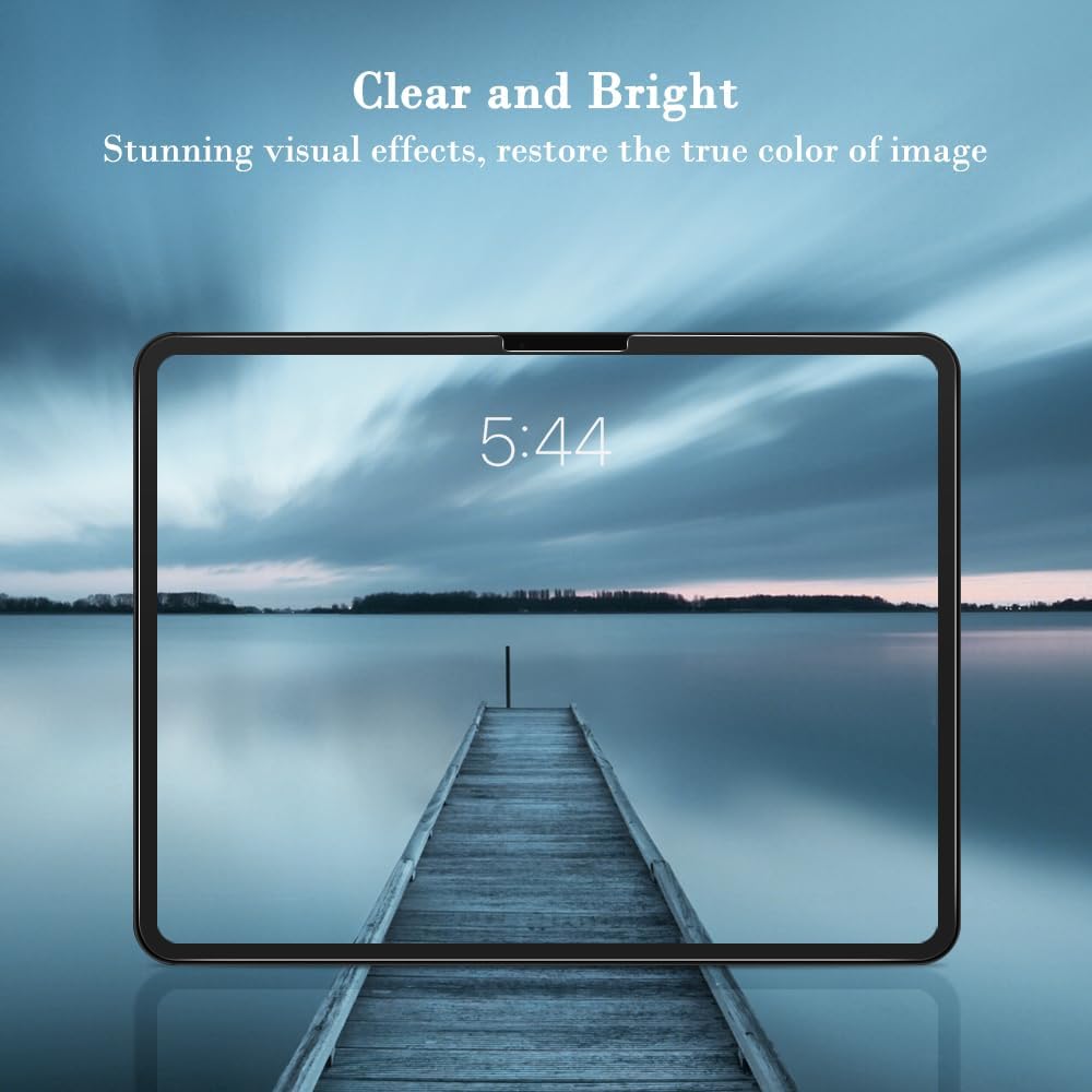 PERFECTSIGHT Anti Blue Light Screen Protector Compatible with iPad Pro 11 Inch 2024 M4, Eye Protection Blue Light Filter, HD Easy Installation Anti Fingerprint Tempered Glass, 1 Pack