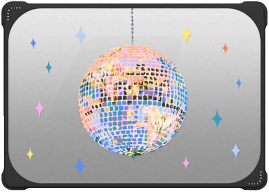 CASETiFY Bounce MacBook Pro 16-inch (M3/M4) Case [Enhanced Protective Corner Design/Ventilation Cutouts/Anti-Slip Grip] - Disco - Clear Black