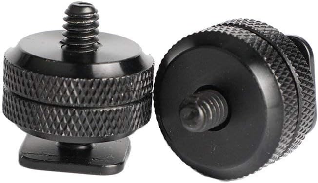 SLOW DOLPHIN 1/4 Inch Hot Shoe Mount Adapter Tripod Screw for DSLR Camera Rig(2 Packs)