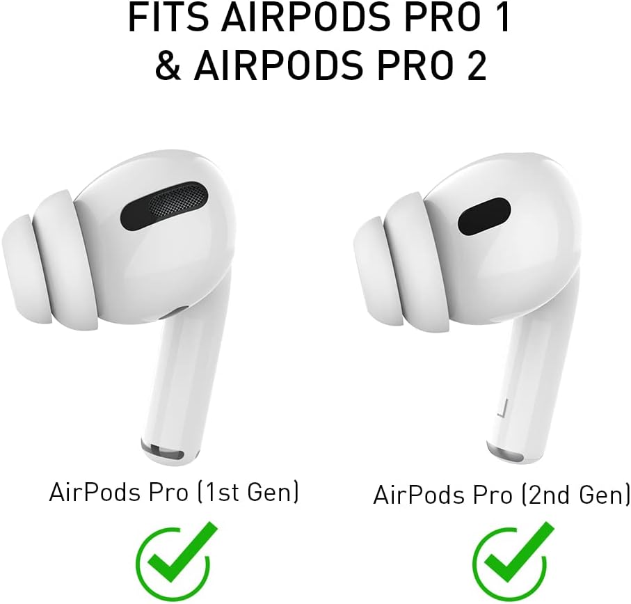 Delidigi for 6 Pairs AirPods Pro 2nd/1st Generation Replacement Ear Tips,Noise Reduction Silicone Earbuds Earplug Accessories Built-in Dust Guard Screen&Fit in The Charging Case S/M/L Size