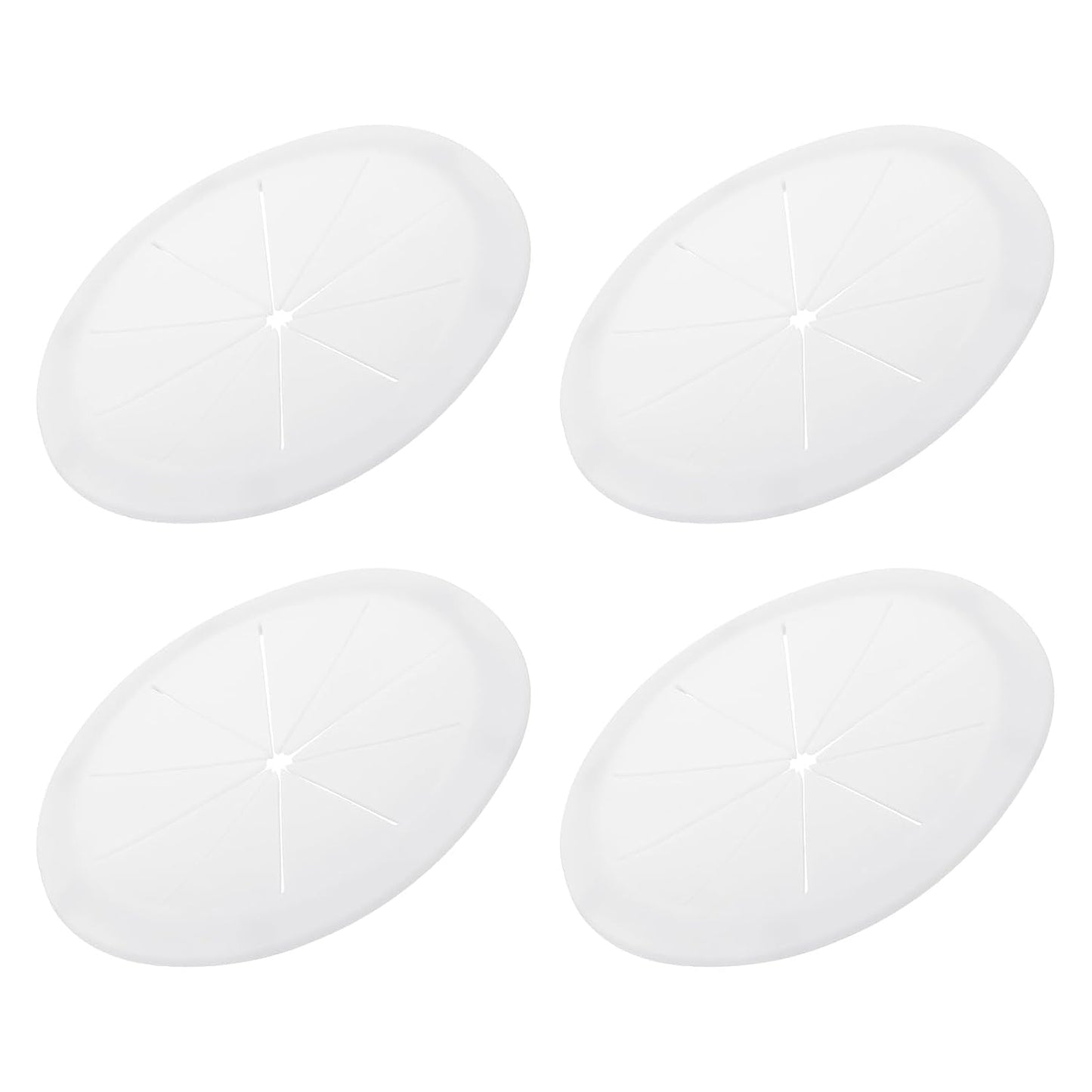 PATIKIL Desk Grommet 3-3/16", 4 Pcs Round Cable Grommet Cord Hole Cover with Adhesive Tape Flexible Table Wire Organizer for Office Home Table Countertop, White