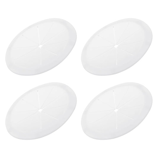 PATIKIL Desk Grommet 3-3/16", 4 Pcs Round Cable Grommet Cord Hole Cover with Adhesive Tape Flexible Table Wire Organizer for Office Home Table Countertop, White