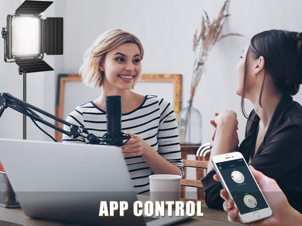 GVM 480 LED Video Light with Tripod, Dimmable 2300K-6800K LED Video Lighting with APP Control, SLED Photography Continuous Light for Studio Light for Studio YouTube Video Studio Set, Video Lamp