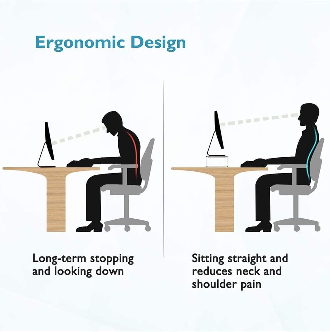 Clear Monitor Stand Riser, Computer Monitor Stand/Acrylic Monitor Riser for Home Office Laptop, PC Desk Stand for Keyboard Storage & Multi-Media Laptop Printer TV Screen (14"/7.1"/3.6")