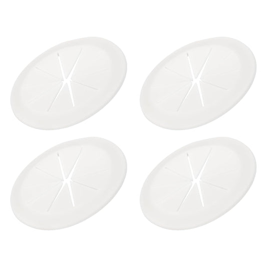 PATIKIL Desk Grommet 2-3/8", 4 Pcs Round Cable Grommet Cord Hole Cover with Adhesive Tape Flexible Table Wire Organizer for Office Home Table Countertop, Light Gray