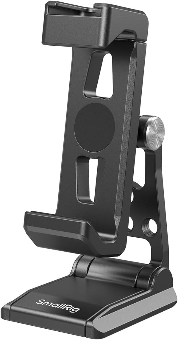 SMALLRIG Metal Phone Tripod Mount, Cell Phone Mount with Quick Release Adapter for Arca-Swiss, Multifunctional Phone Holder for Arca-Type Tripod, for DJI RS 3 Mini Stabilizer, for iPhone - 4611