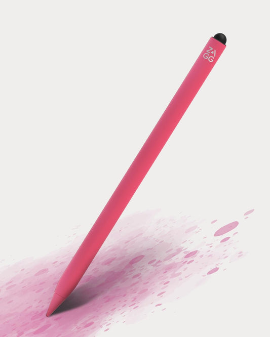 ZAGG Pro Stylus 2 with Active & Capacitive Tips, Palm Rejection, Tilt Recognition, Bluetooth Pairing, Compatible w/iPad Pro 11/12.9 (3,4, & 5 Gen)/Air 10.9/iPad 10.2/9.7/Mini 5/ iPad Air (M2) - Pink