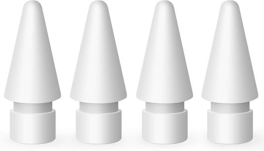 MEKO 4 Pack Replacement Tips for Apple Pencil 1st Gen & 2nd Gen, Pen Nibs for iPad Pro Pencil- White