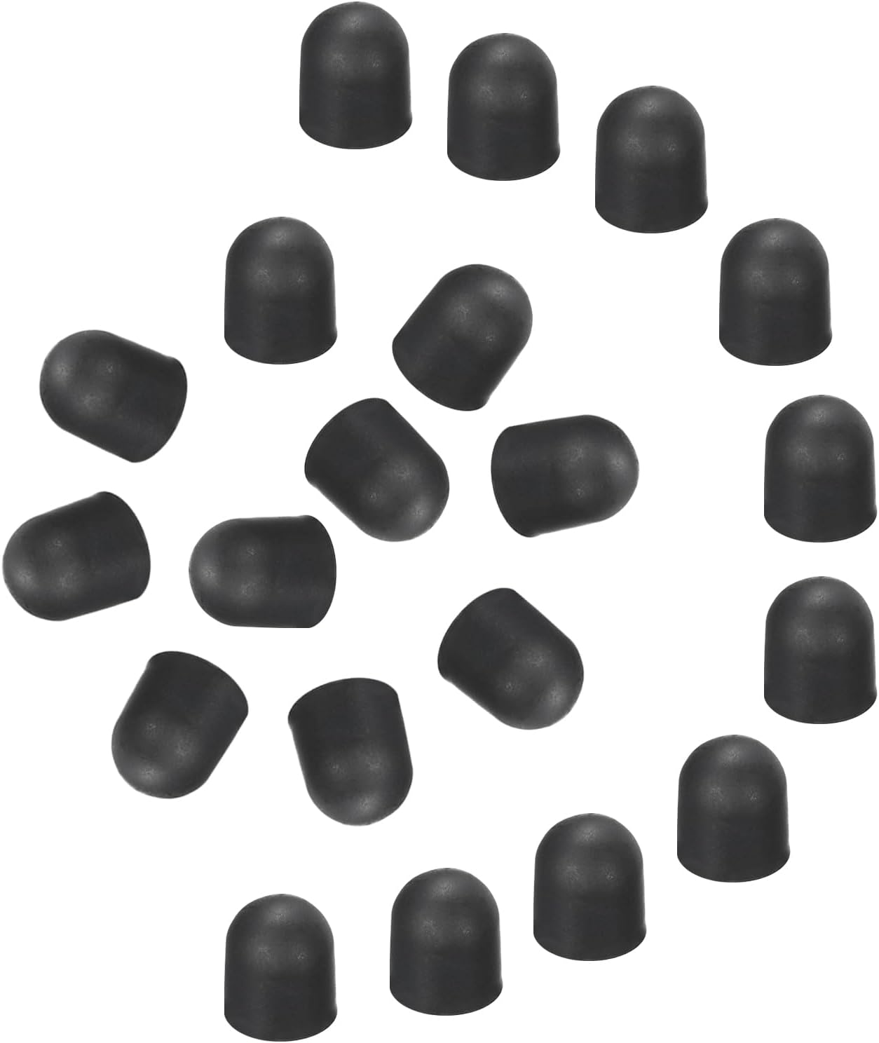 MECCANIXITY 60Pcs Replacement Stylus Pen Tips 5mm Conductive Capacitive Touch Screen Pens Tips Silicone Rubber, Black