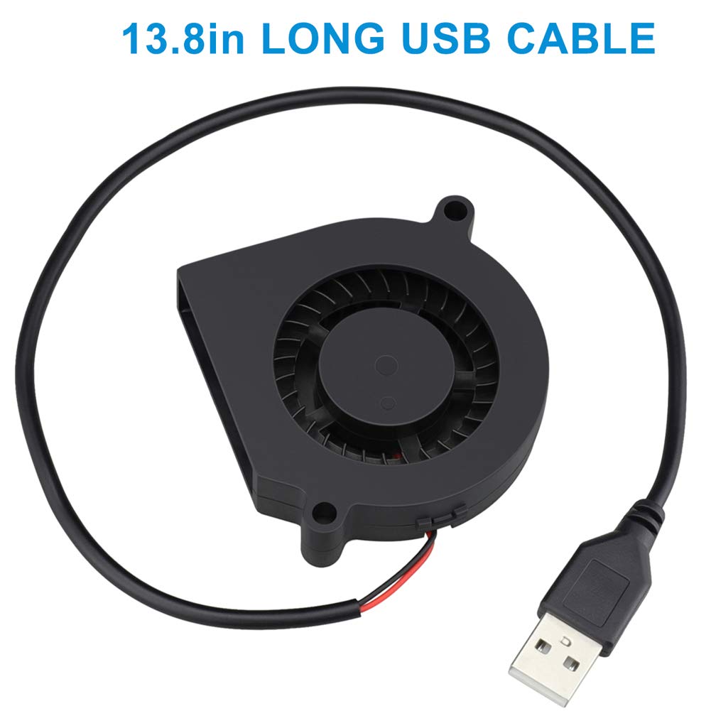 GDSTIME 5V USB Blower Fan 60mm, 60mm x 60mm x 15mm Brushless DC Cooling Blower Fan