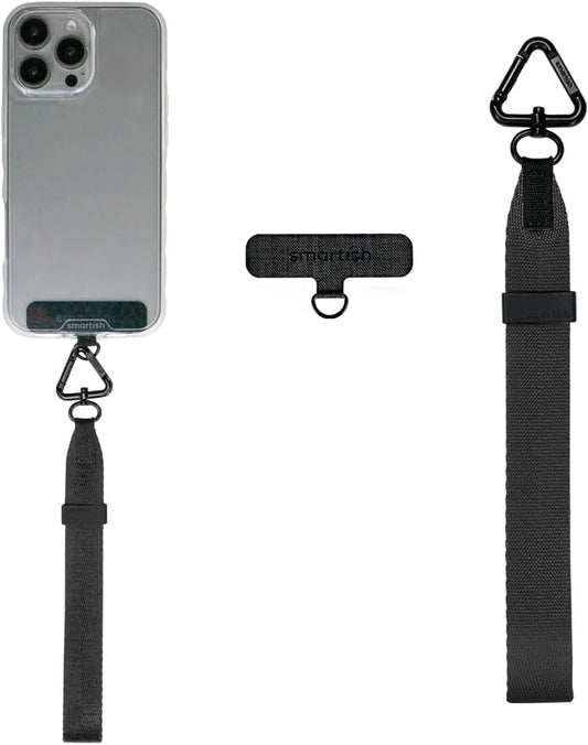 Smartish Phone Wristlet - Case Clinger - Universal iPhone Holder with Detachable Wrist Strap Loop with Phone Insert Unisex Gift for All Phone Cases iPhone, Galaxy, Pixel - Black Tie Affair