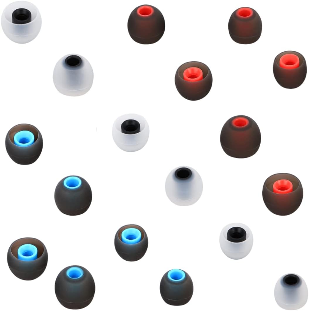 Earbud Silicone Ear Tips Earbuds Replacement Ear Tips Gels Bud for Popular in-Ear Headphones Other Inner Hole from 3.8mm - 5.1mm Earphones 9 Pairs S/M/L