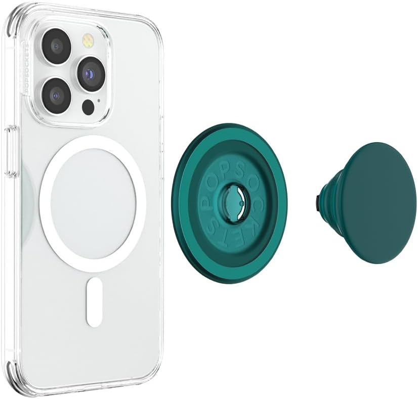 PopSockets Phone Grip for MagSafe with Kickstand, Magnetic Stand, Swappable Top, Secure Hold for iPhone MagSafe Cases, Phone & Tablet Grip - Fresh Pine