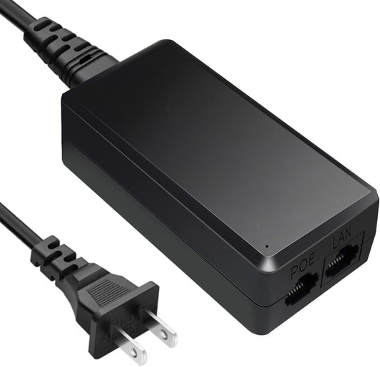 Real HD 48V 24W 0.5A POE Injector Adapter Power Supply,10/100Mbps IEEE 802.3af Compliant, Up to 100M (328 Feet), for Most Cisco/Polycom/Aastra Phones and More
