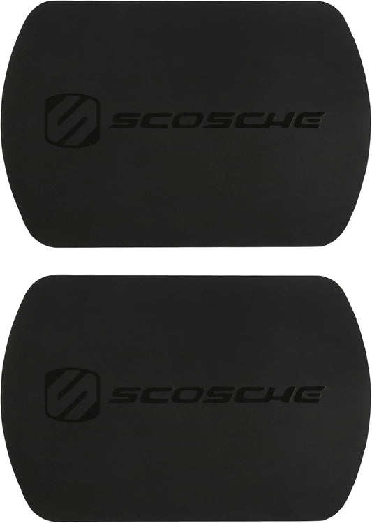 Scosche MagicMount Replacement Metal Plate Kit, Large Metal Plates with Strong Adhesive for Car Magnet Phone Mount Magnetic Cell Phone Holder, Universal Fit with All Devices and Cases, Black, 2-Pack