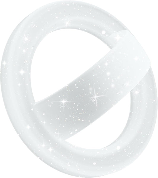 GONEZ Magnetic Phone Grip Compatible with MagSafe, Removable Silicone Loop Grip, Phone Ring Holder for Back of Phone for iPhone 16/15/14/13/12 Series, Glitter White