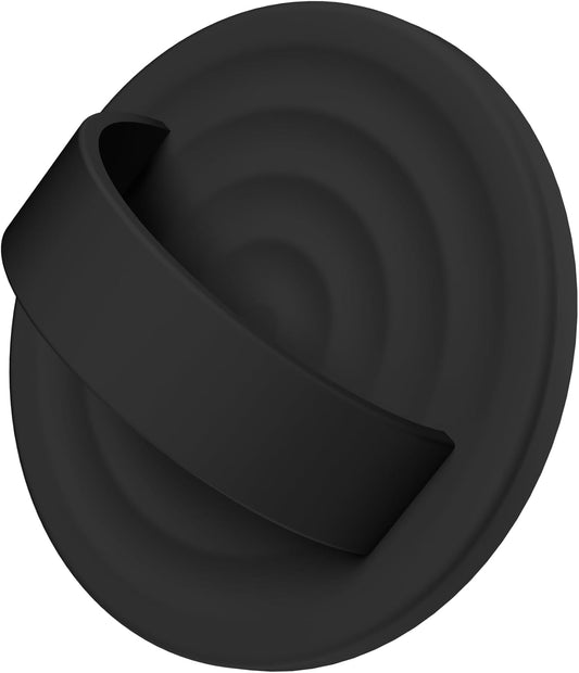 Magnetic Phone Ring Grip Holder, Silicone Finger Loop Grip, Compatible with MasSafe, Back of Phone for iPhone Pro Max/Plus/16/15/15/14/13/12 Series, Black