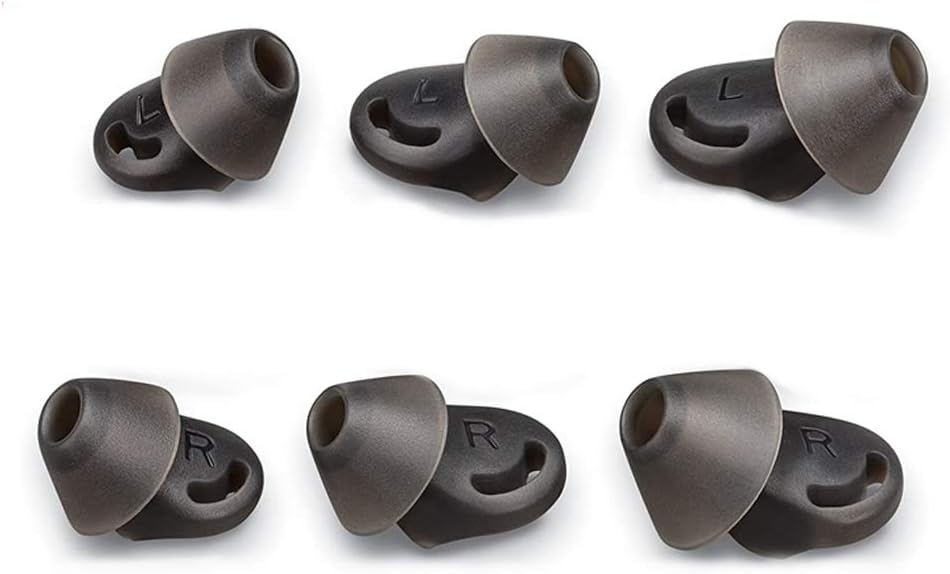 3pair Voyager 6200 UC Eartips Replacement,in-Ear Gels Kit for Plantronics Backbeat Go 410 Headphone SML-Black