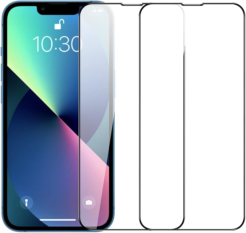 PPERFECTSIGHT Compatible for iPhone 13 Mini Screen Protector 5.4 Inch 2 Pack HD Clear Tempered Glass Case Friendly 9H Hardness Bubble Free Easy Installation