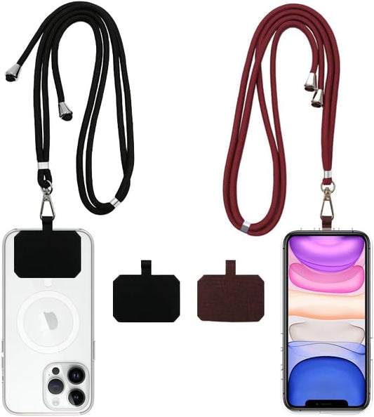 Cell Phone Lanyard, Universal Phone Strap,2x Adjustable Neck Strap,4x Pads Compatible with Most Smartphones