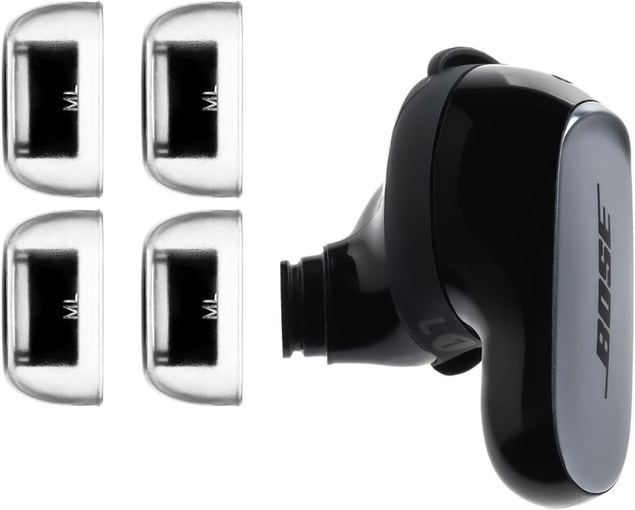 AZLA SednaEarfit Crystal for Bose Earbuds 2 Pair - Bose Earbuds Replacement Tips - Compatible with Bose Quietcomfort Ultra Earbuds, Bose QC Earbuds II (ML)