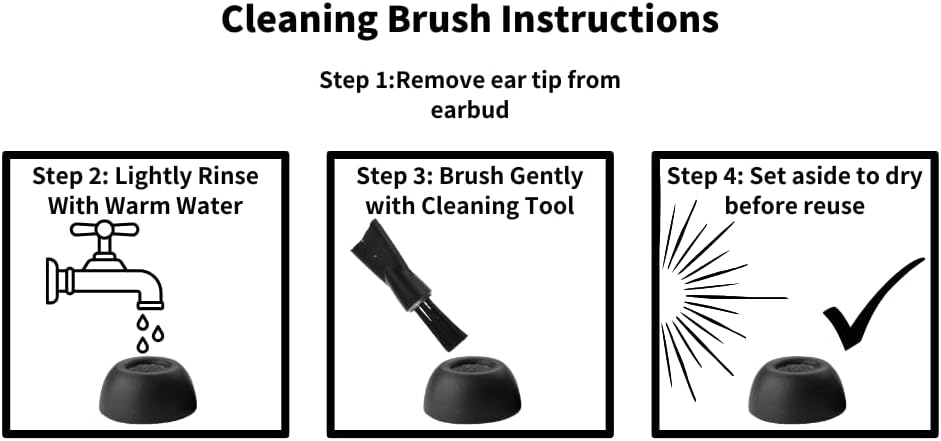 Comply TrueGrip | Premium Memory Foam Replacement Earbud Tips for Sony True Wireless Earbuds | Enhanced Comfort, Secure Fit, Superior Noise Isolation, Cleaning Tool | Black (S/M/L) (3 Pairs)