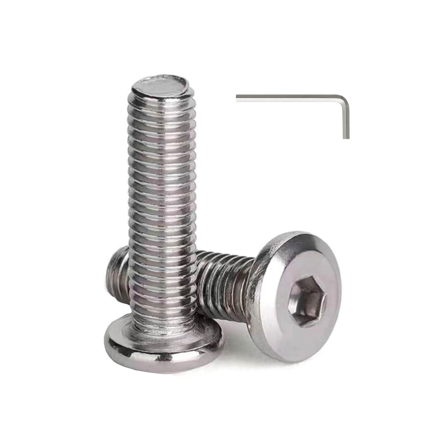 1/4-20 x 3 (10 Pack) Flat Head Hex Socket Cap Screws Bolts, 304 Stainless Steel 18-8, Hex Drive, Bright Finish, Fully Machine Thread