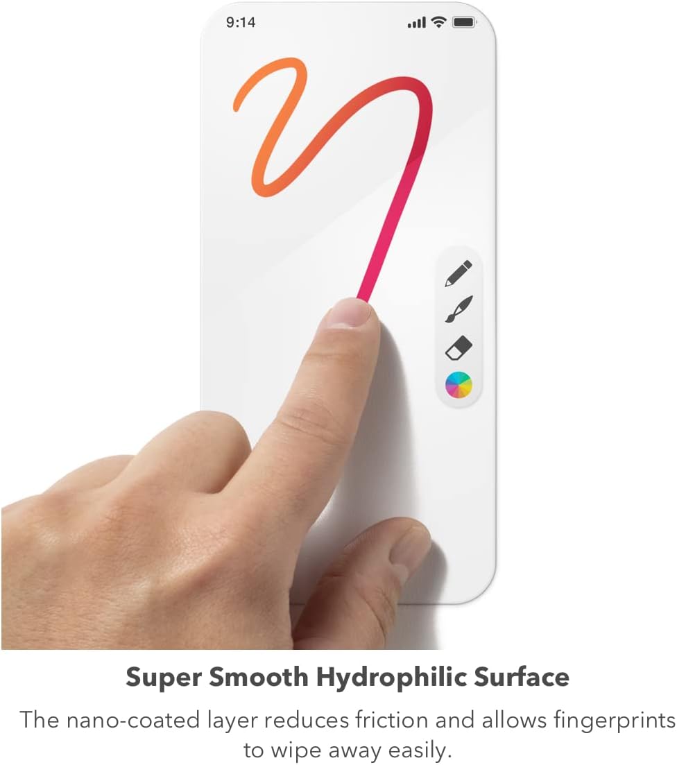 ZAGG Invisible Shield Glass Elite Screen Protector for Apple iPhone 14 Pro - 5X Shatter Protection, Anti-Fingerprint Technology, Easy to Install