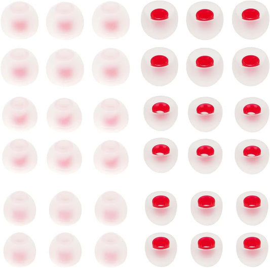 18 Pairs Silicone Earbud Tips Replacement Ear Tips for in- Ear Headphones Eartips (Inner Hole from 3.8mm-5.5mm Earphones) Earbud Replacement Tips Earbud Cap S M L