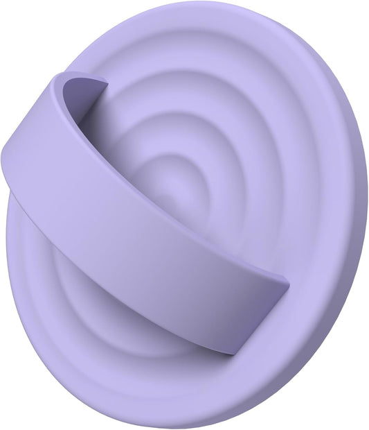 Magnetic Phone Ring Grip Holder, Silicone Finger Loop Grip, Compatible with MasSafe, Back of Phone for iPhone Pro Max/Plus/16/15/15/14/13/12 Series, Lilac Purple