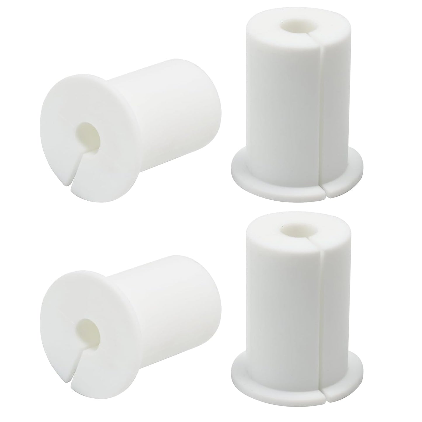 4pc Starlink Cable Grommet 1" Silicone Waterproof Wall Hole Pass Through Split Cable Bushings for TV Wire Ethernet Cord, Starlink Cable Routing Kit Accessories, 38mm/1.5" Ht, White