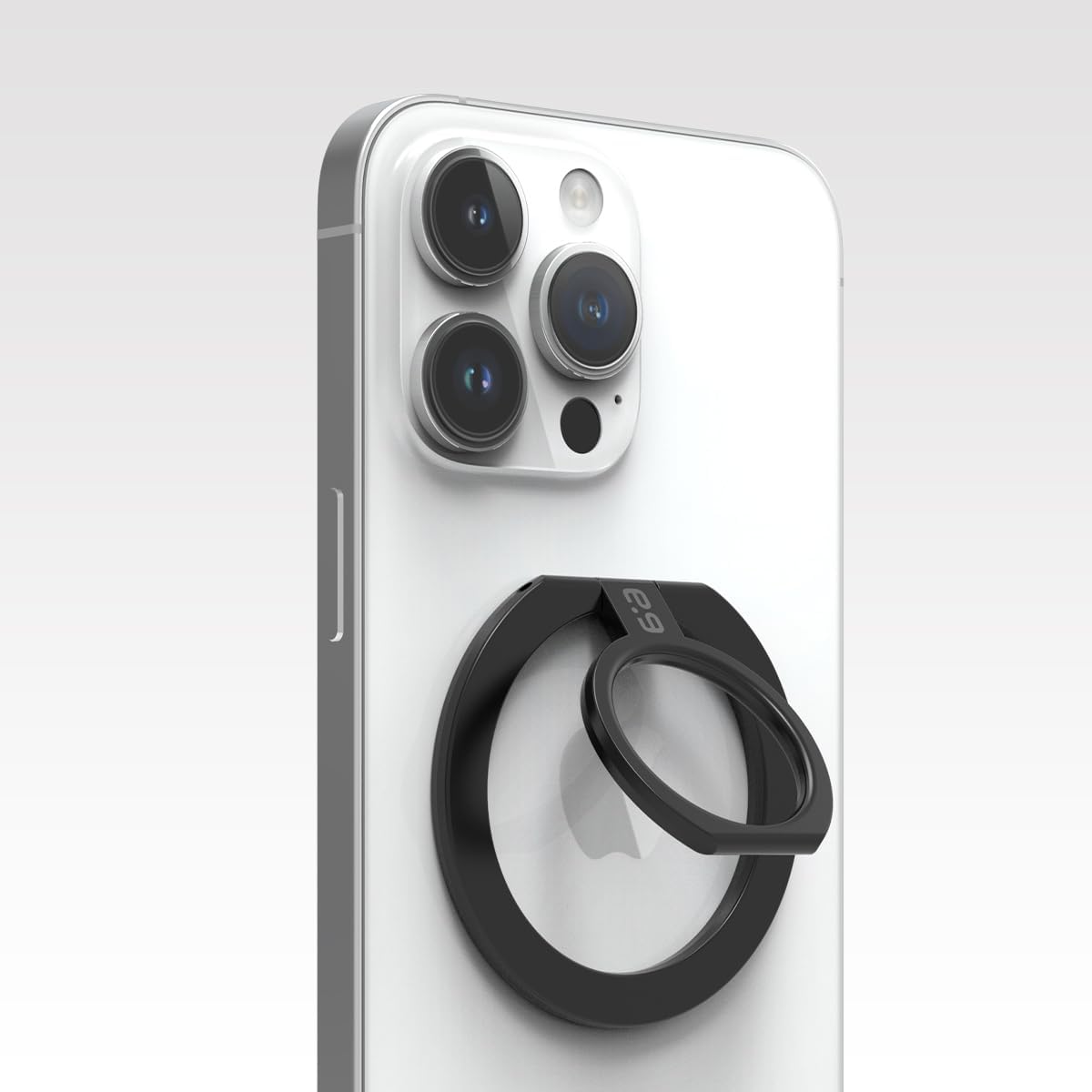 PureGear Magnetic Phone Grip, Magnetic Phone Ring Stand, Phone Ring Holder for MagSafe iPhone 16, 16 Pro, 15, 15 Plus, 14, 14 Plus, 14Pro, 14ProMax, 13, 12, Adjustable Kickstand(Black)