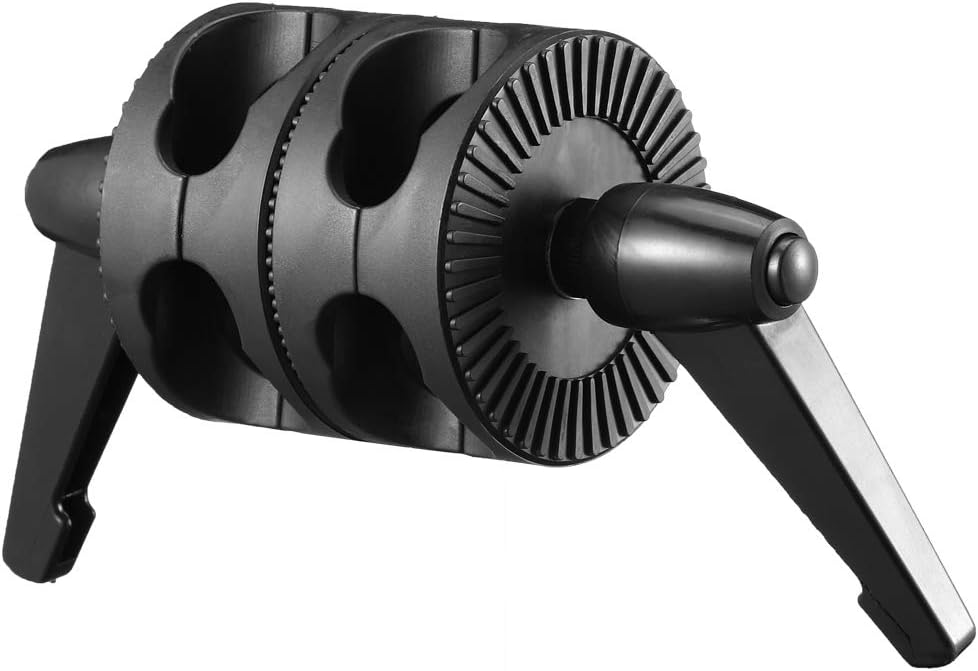 Dual Head Grip Swivel Clamp Head Holder Bracket Compatible for Photography Studio flash Reflector Boom