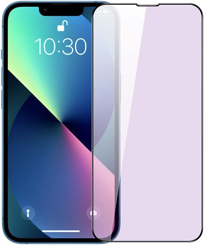PERFECTSIGHT Anti Blue Light Screen Protector Designed for iPhone 13/ iPhone 13 Pro 2021 6.1 inch, HD Clear Blue Light Blocking Tempered Glass - Eye Protection