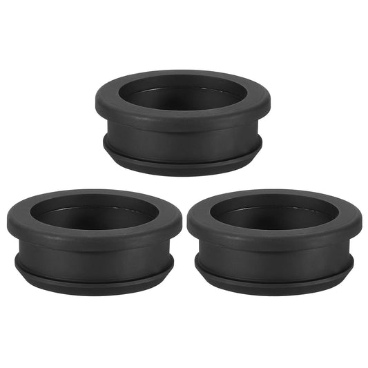 PATIKIL 40.6mm / 1-5/8 Inch Drill Hole,1-3/8 Inch ID Rubber Grommets, 3Pcs Top Hat Grommet for Wiring Eyelet Ring Gasket Automotive Firewall Cable Hole Plugs Wires Protection, Black