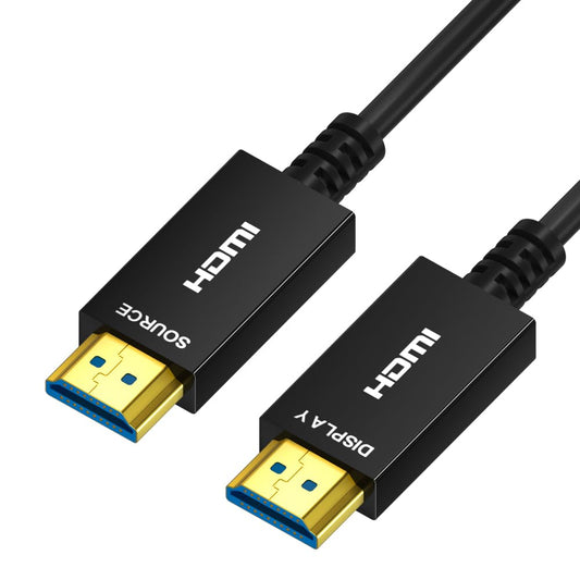 8K HDMI Fiber Optic Cable 50ft, 4K120 8K@60Hz HDMI 2.1 Cable, 48Gbps Ultra High Speed Slim HDMI Optical Audio Cable HDMI Cord, eARC HDR10 HDCP 2.2 Compatible with PS5 Xbox TV Projector