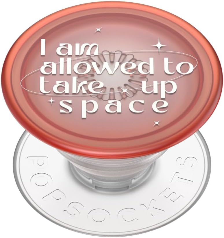 PopSockets Plant-Based Phone Grip with Expanding Kickstand, Adhesive Grip, Eco-Friendly, Cute PopSockets - Take Up Space Transluscent