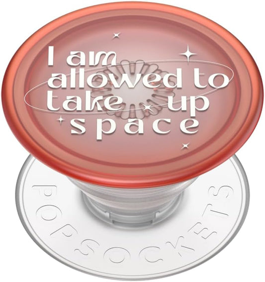 PopSockets Plant-Based Phone Grip with Expanding Kickstand, Adhesive Grip, Eco-Friendly, Cute PopSockets - Take Up Space Transluscent