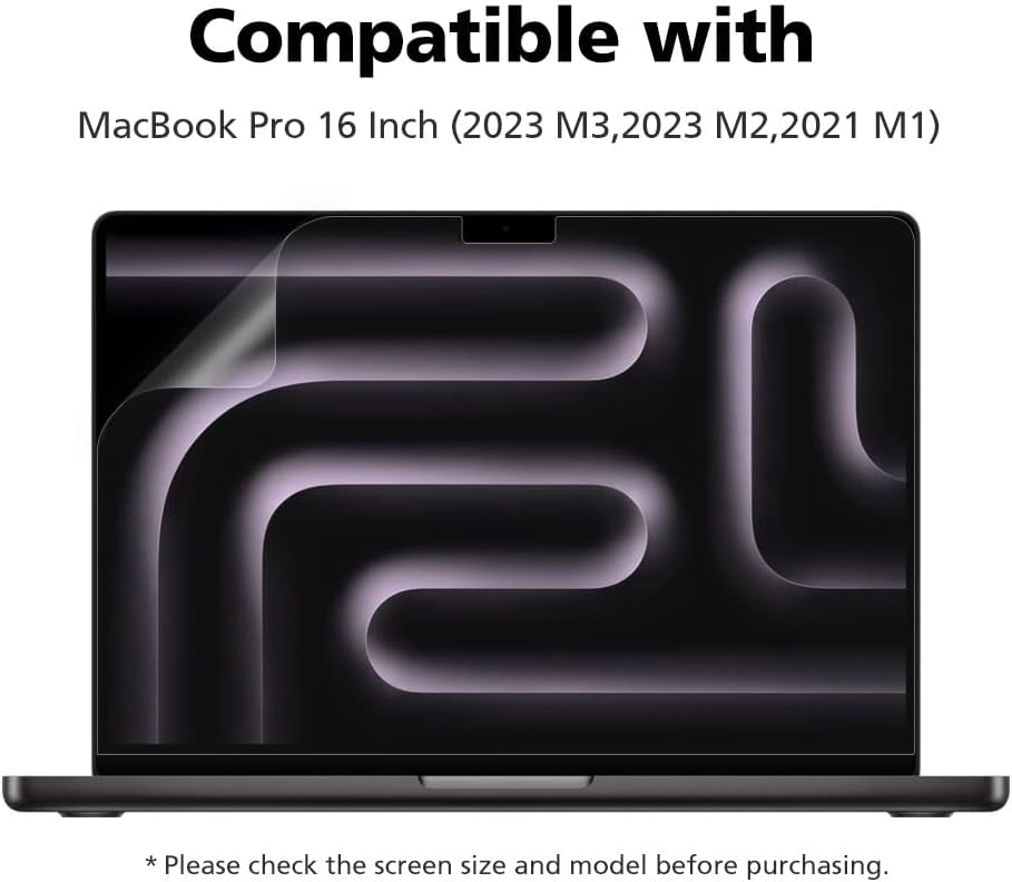 Anti Blue Light Matte Screen Protector for MacBook Pro 16" (2024 M4, 2023 M3, 2023 M2, 2021 M1) | Anti-Glare | Reducing Eye Fatigue with Blue Light Blocking Filter