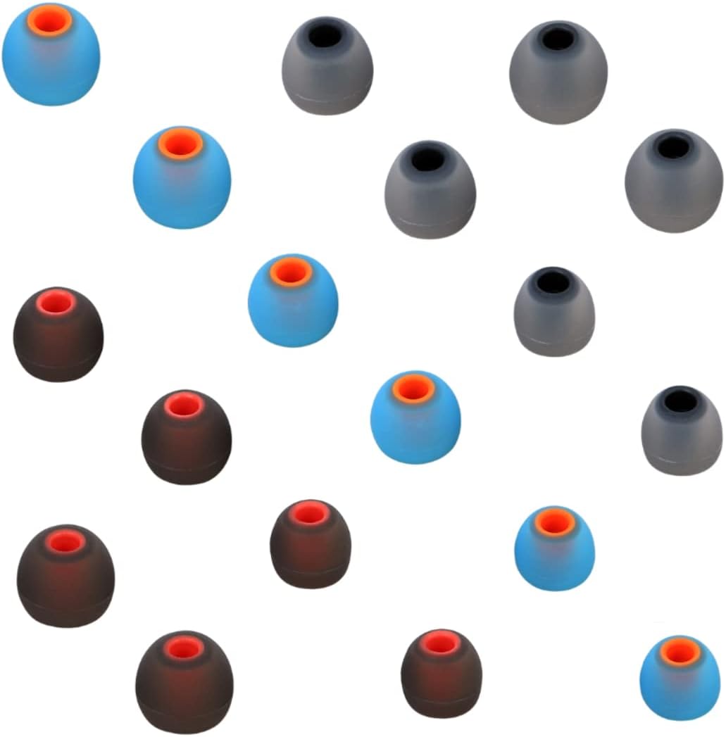 Earbuds Replacement Tips Silicone Earbud Tips Ear Bud Replacement Pieces Ear Gels Fit for Inner Hole from 3.8mm - 5.1mm Earphones 9 Pairs S/M/L