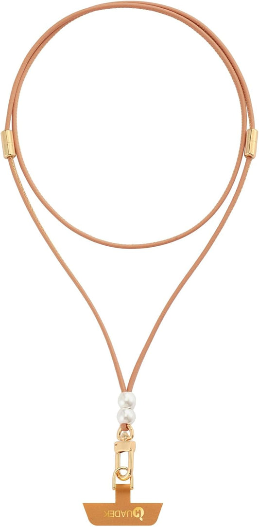 Leather cell phone lanyard Detachable Phone Chain Strap 2-in-1 Phone Charm with