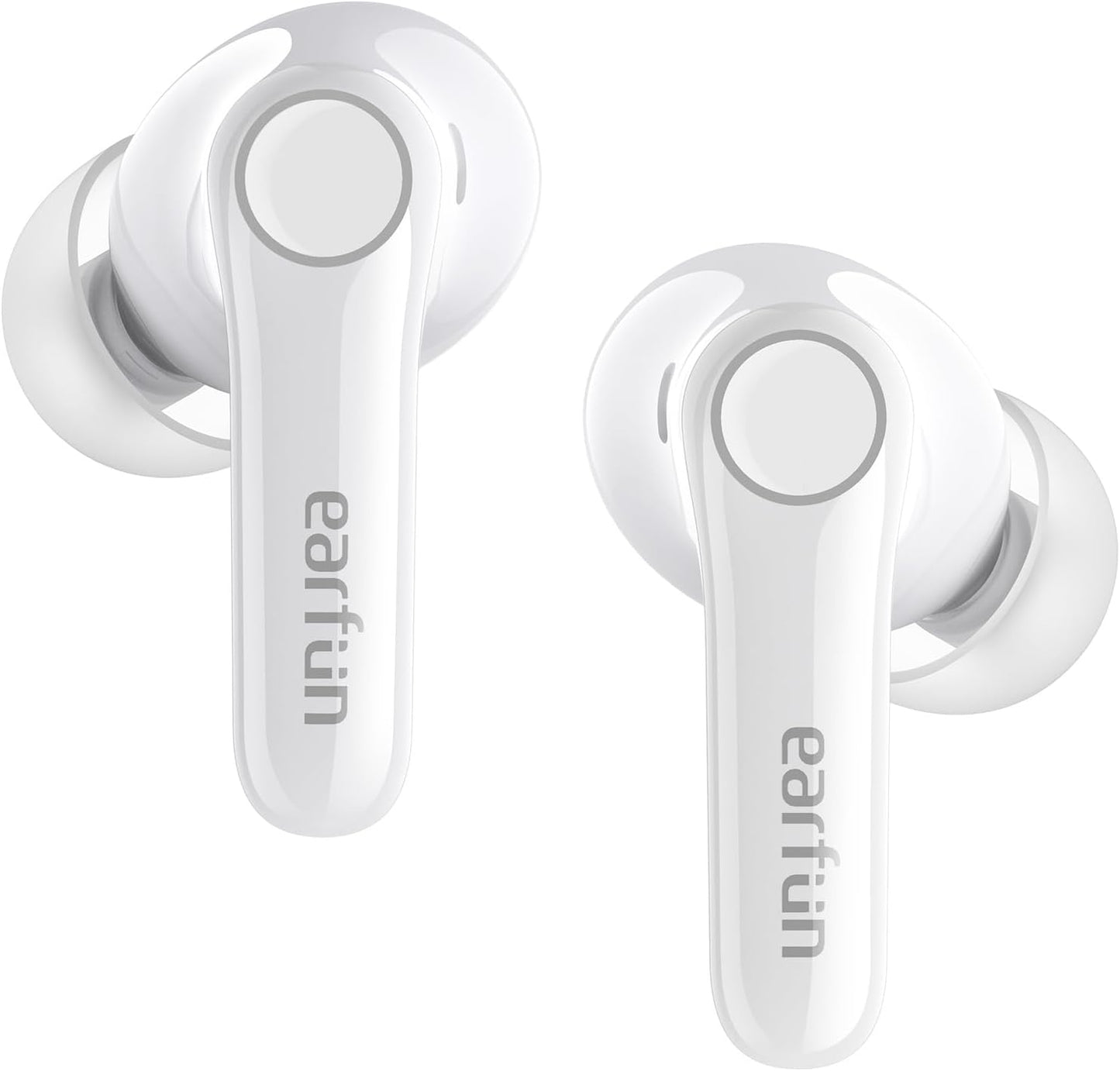 EarFun Air Pro 4 Adaptive Hybrid Noise Canceling Wireless Earbuds, Qualcomm Snapdragon Sound, aptX Lossless, 6 Mics AI CVC 8.0 Call, LDAC Hi-Res Audio, 52H Playtime, Bluetooth 5.4 (Glossy White)